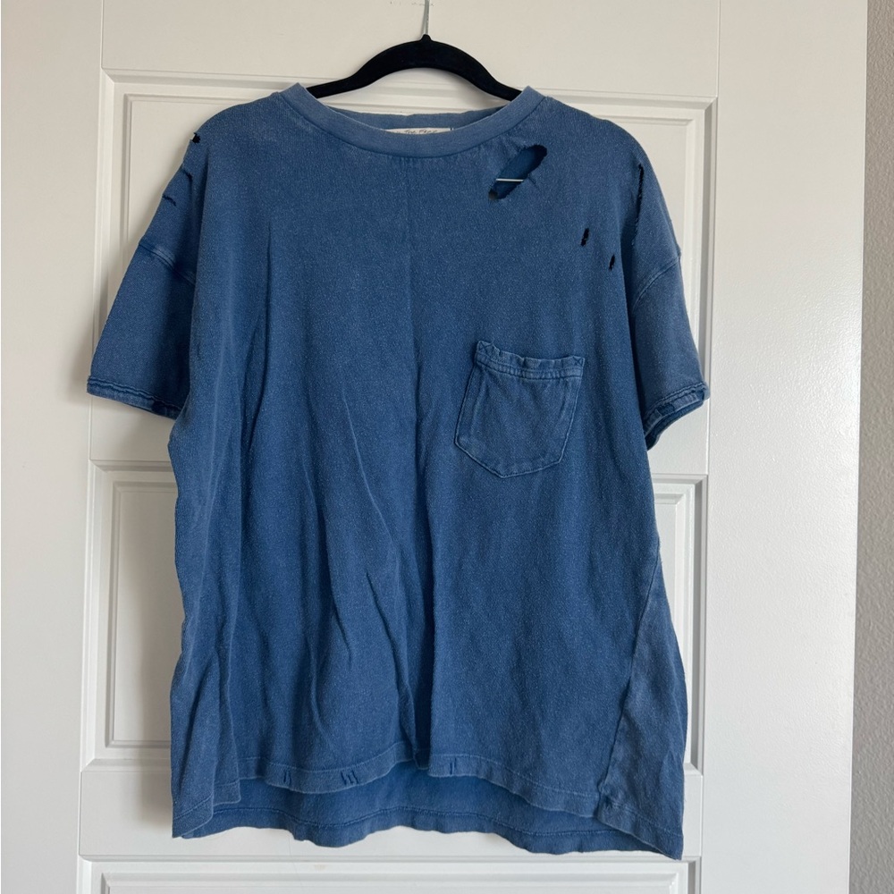 Free People Distressed Tee
